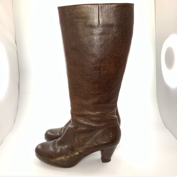 Frye Shoes - Frye knee high heeled leather boots